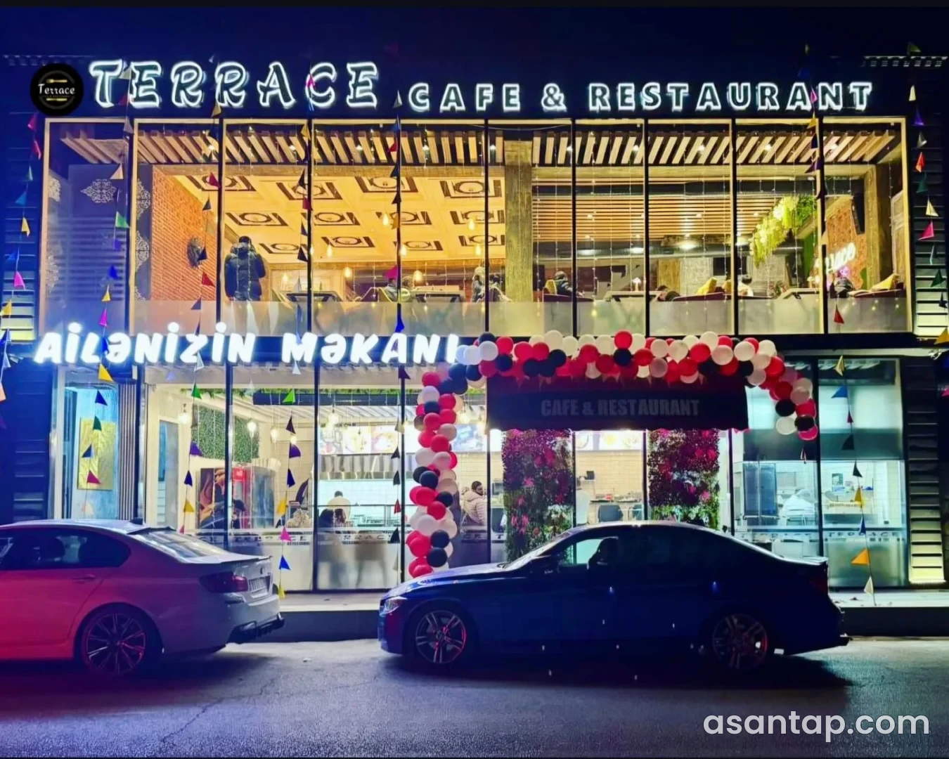 Terrace Cafe & Restaurant Beyləqan şüşəli fasadı
